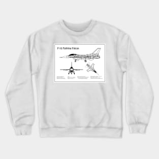 F-16 Fighting Falcon Fighter - BD Crewneck Sweatshirt